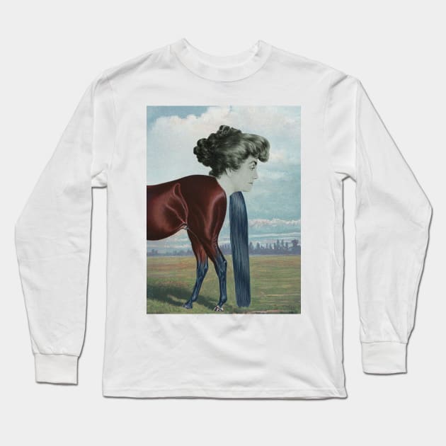 Woman horse Long Sleeve T-Shirt by SilentSpace